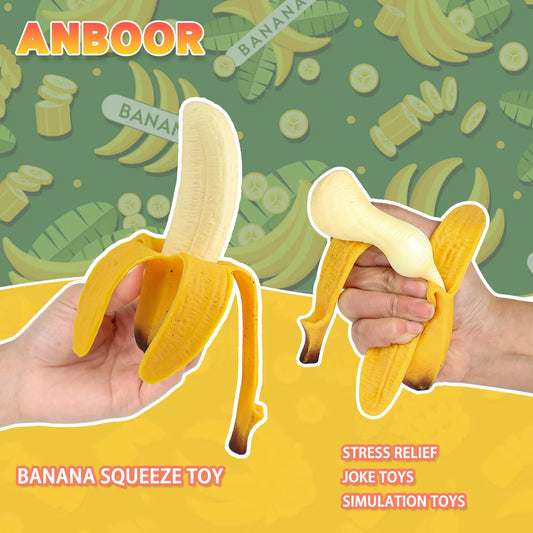 Fruit Squishy Stress Ball Fidget Toy Banana Anxiety Relief