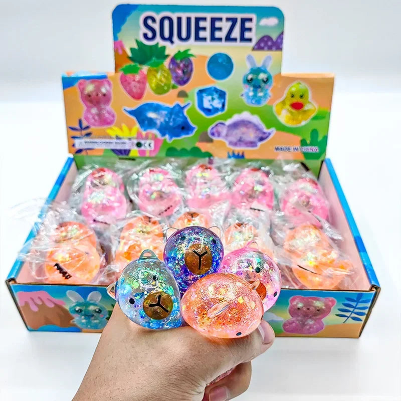 Soft Glitter Capybara Fidget Toy For Effective Stress Relief