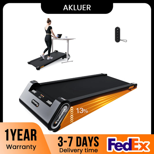 Under Desk Treadmill with Auto Incline,Walking Pad Treadmill 6-Level 13%  Auto Incline,2.5HP Portable Treadmills for Home&Office