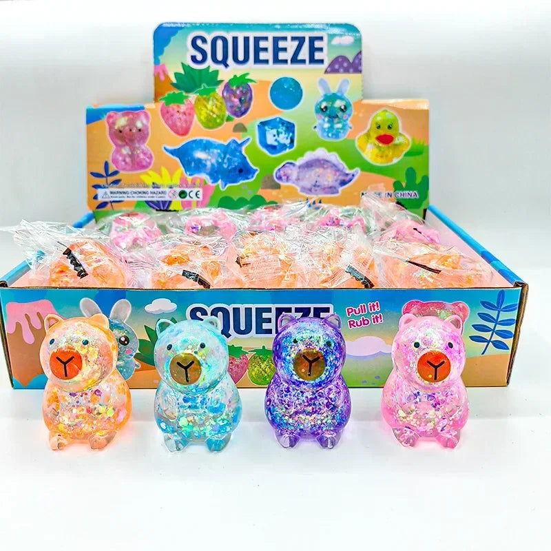 Soft Glitter Capybara Fidget Toy For Effective Stress Relief