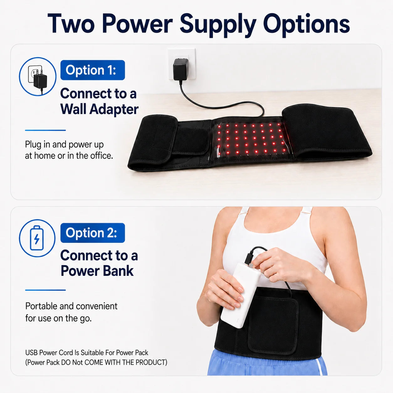 Near Infrared Red Light Therapy Belt For Waist Massage