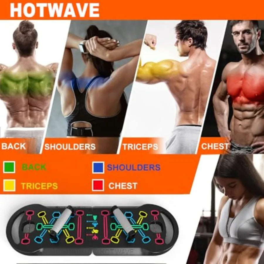 Push Up Board Fitness Portable Foldable 20 in 1 Push Up Bar at Home Gym Pushup Handles for Floor. Professional Strength Trainin