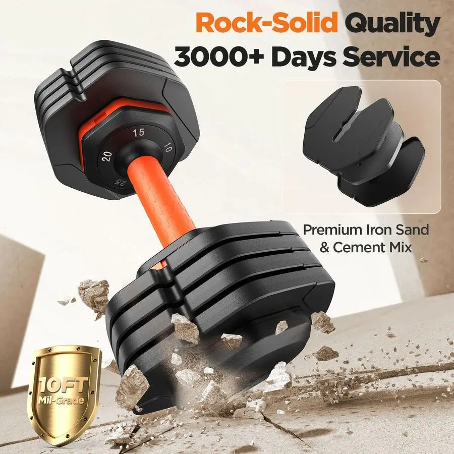 MBVM Adjustable Dumbbell Set With Storage Box Two Heavy Duty