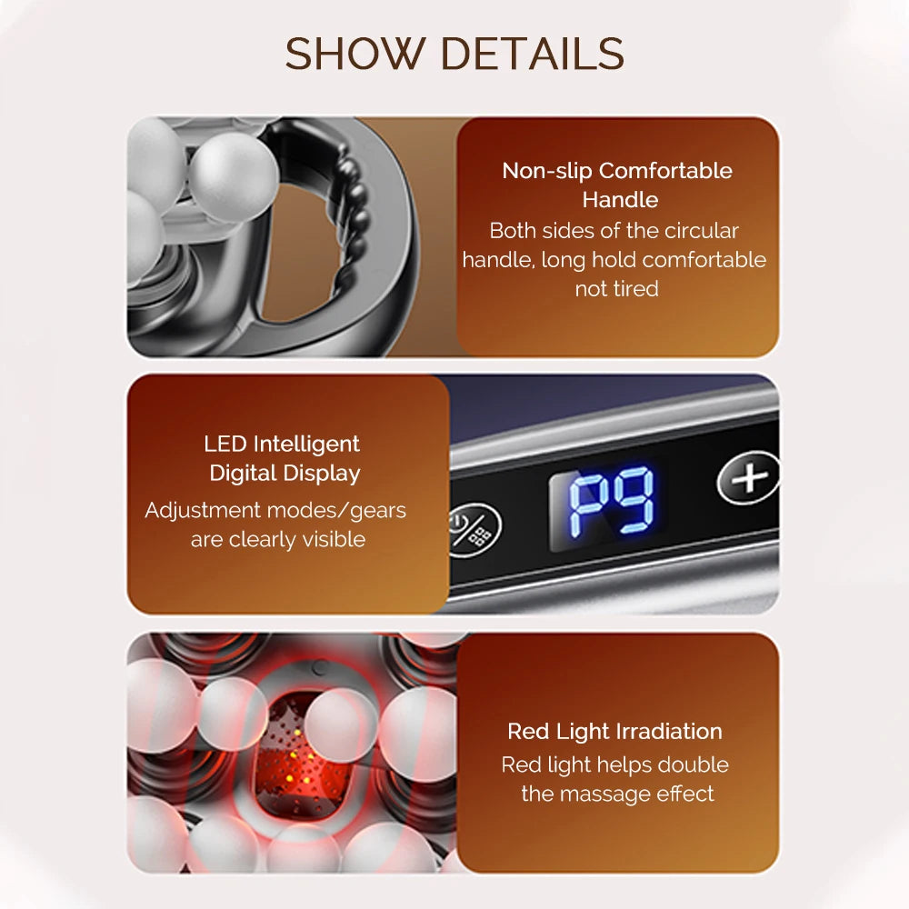 Foreverlily High Frequency Vibration Fascia Gun Professional Body Massager