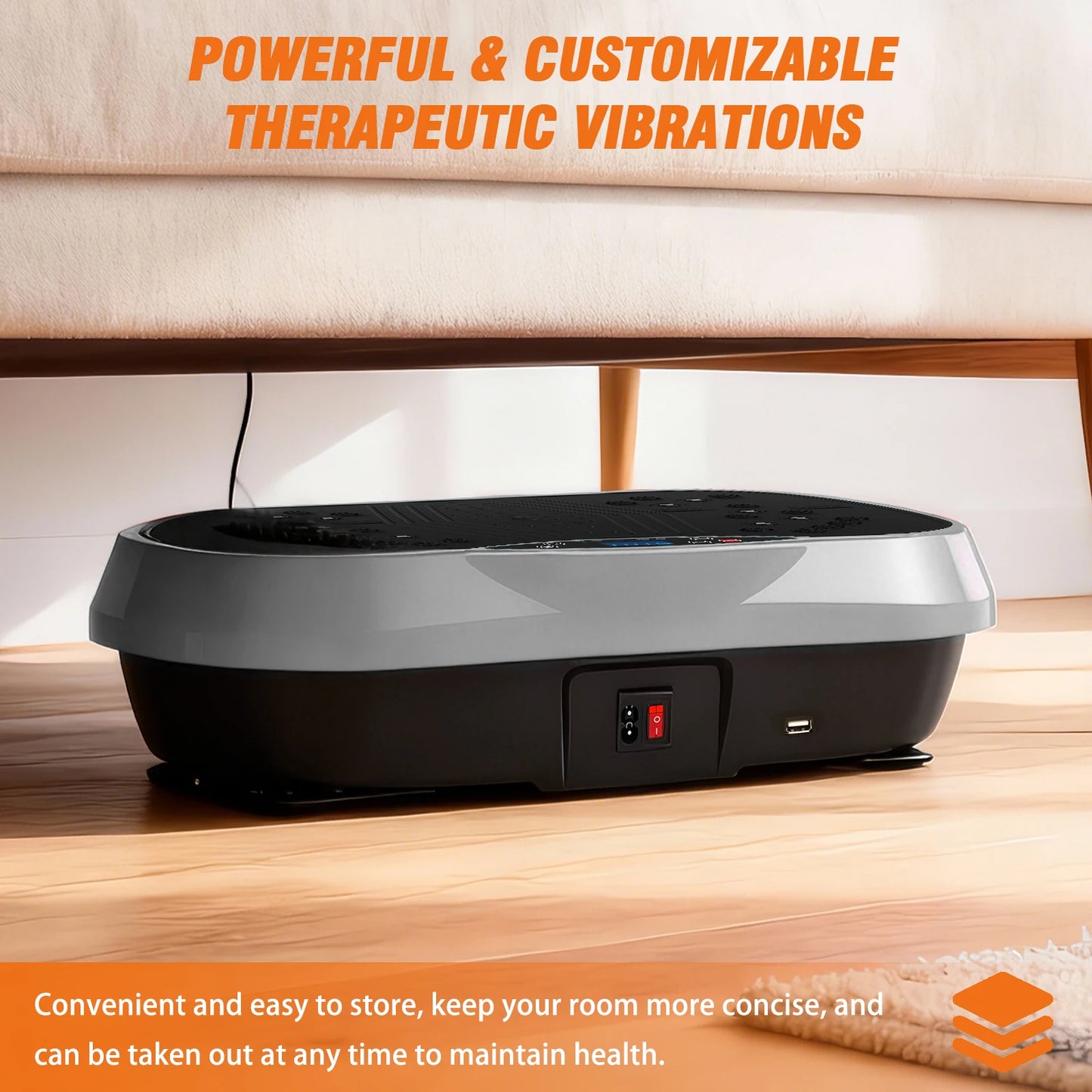 Portable Vibration Plate With Bluetooth Resistance Bands And Yoga Straps