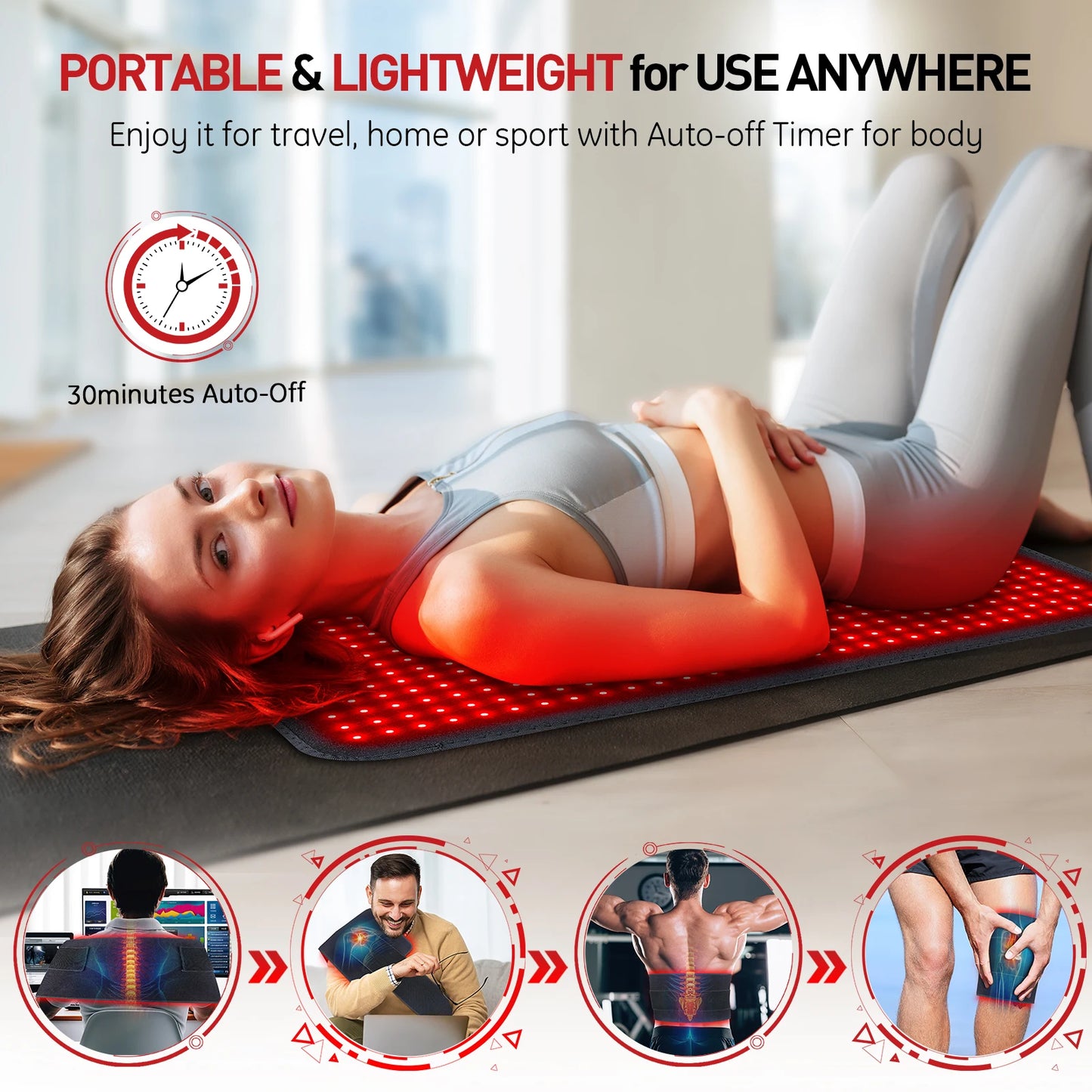 Astarexin Red Light Therapy Heating Pad For Muscle Pain Relief