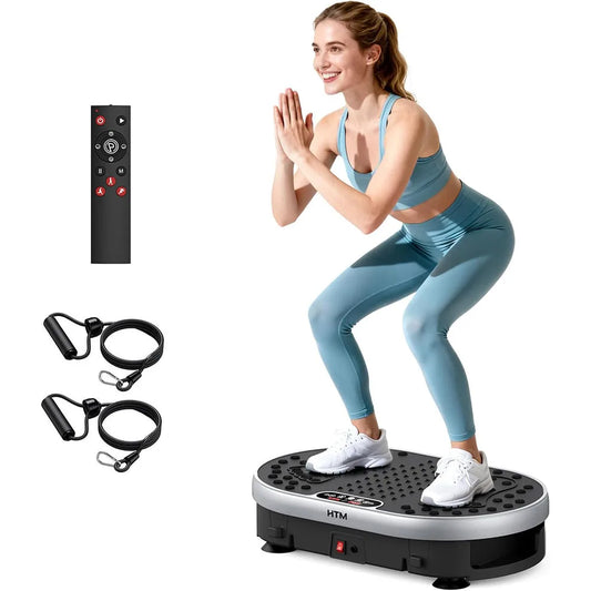 HTMM Vibration Plate Exercise Machine 120 Speeds 9 Programs