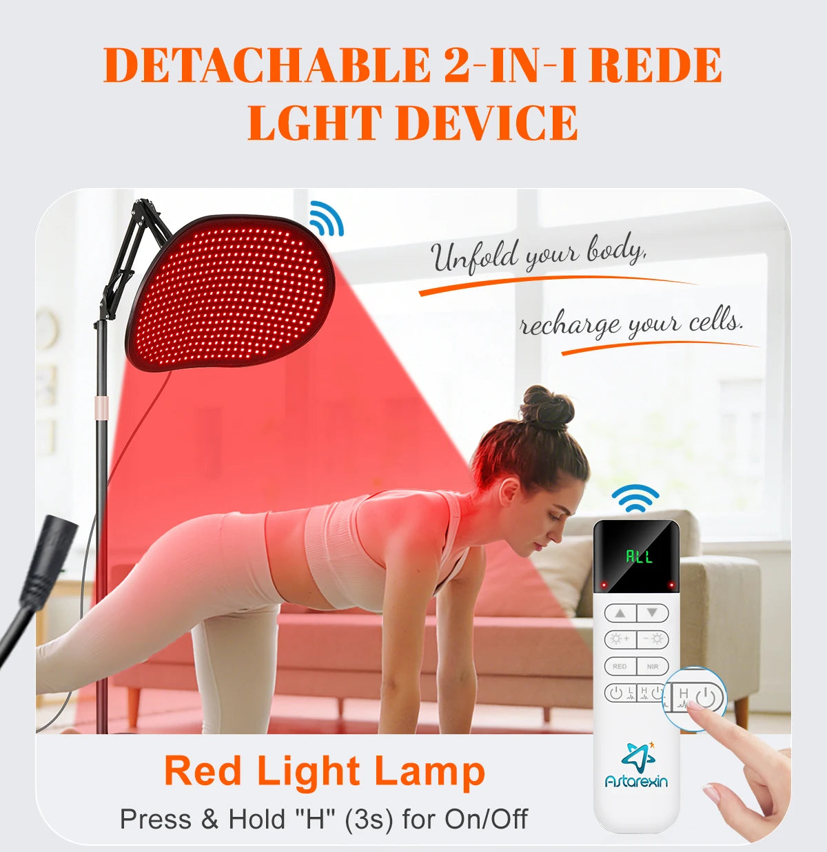 Astarexin 432 Led Red Light Therapy Panel Face Body