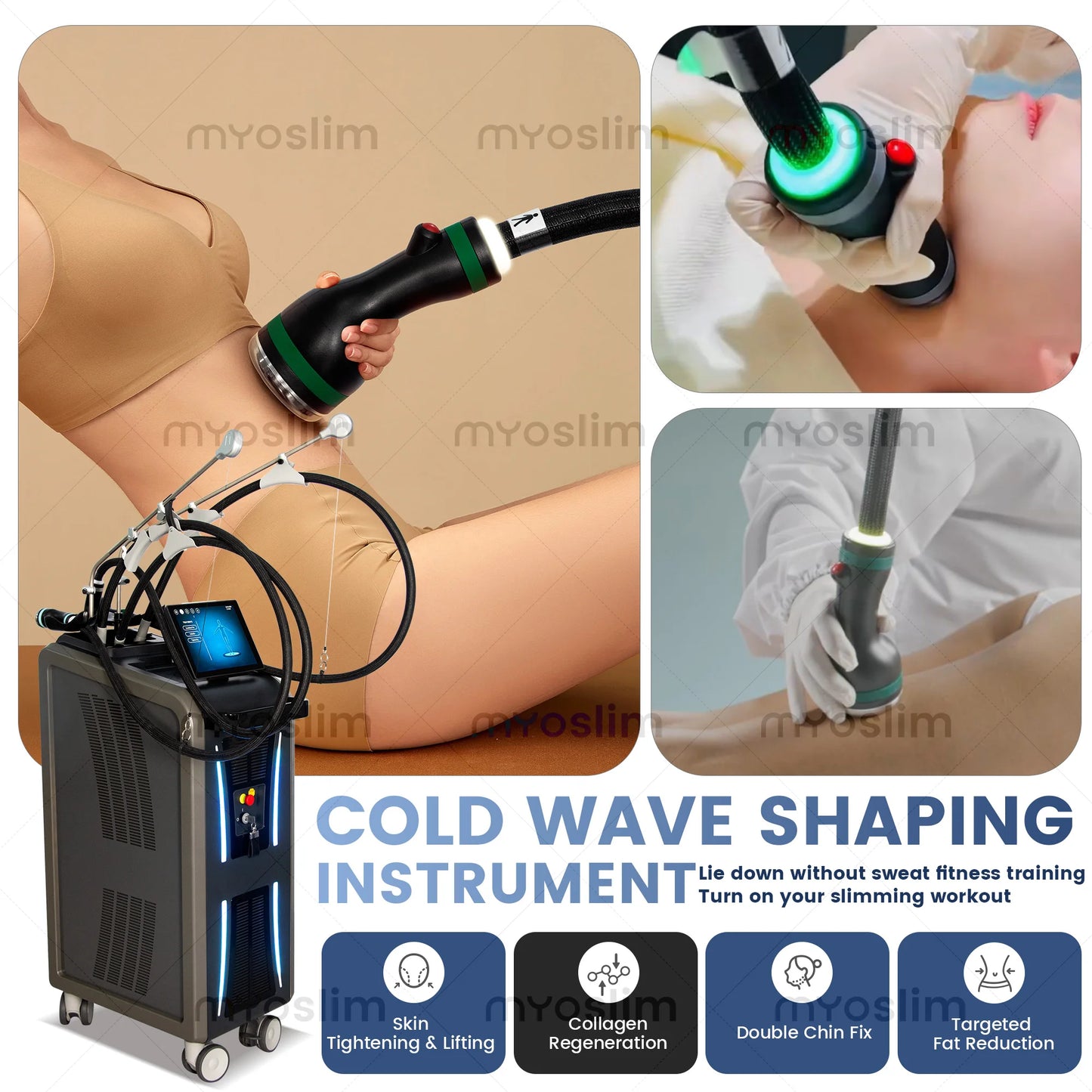 Professional 3-in-1 Cold Wave Body Contouring Machine High-End Skin Tightening And Lifting Beauty Salon Equipment