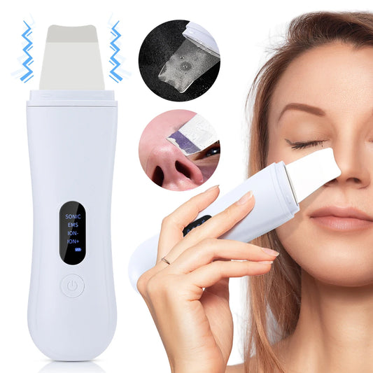 Ultrasonic Skin Scrubber Deep Clean Pore Cleanser Facial Spatula
