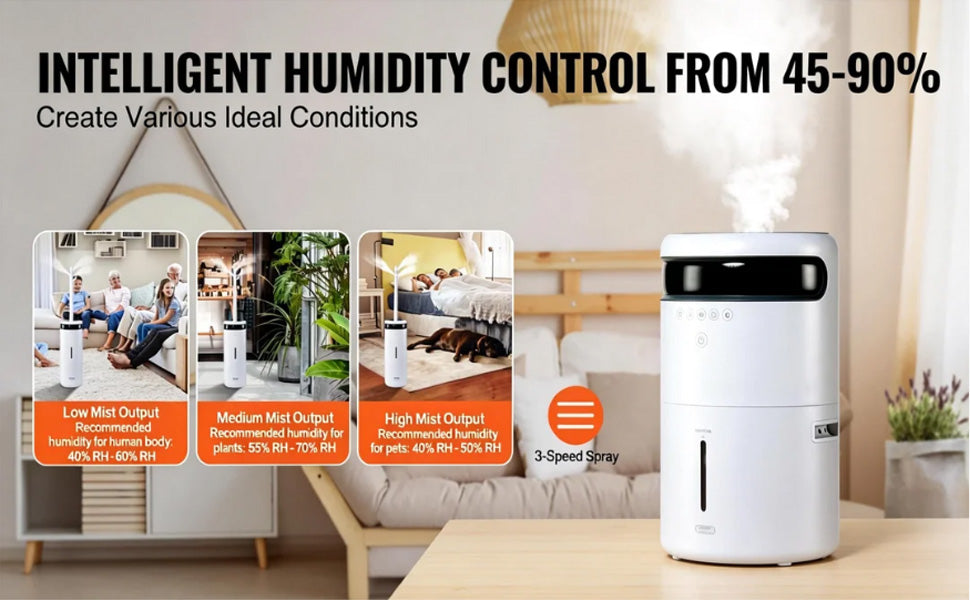 SucceBuy 16L Ultrasonic Humidifier For Large Rooms 12H Timer Auto Shut Off